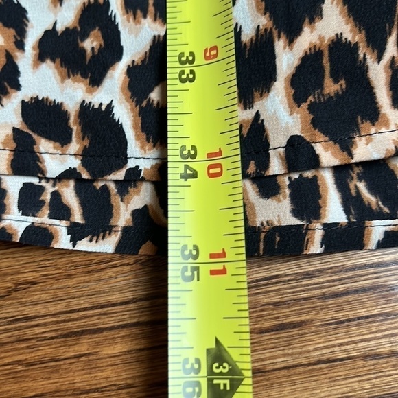 EQUIPMENT FEMME Essential silk button down shirt dress natural leopard medium - Picture 6 of 8